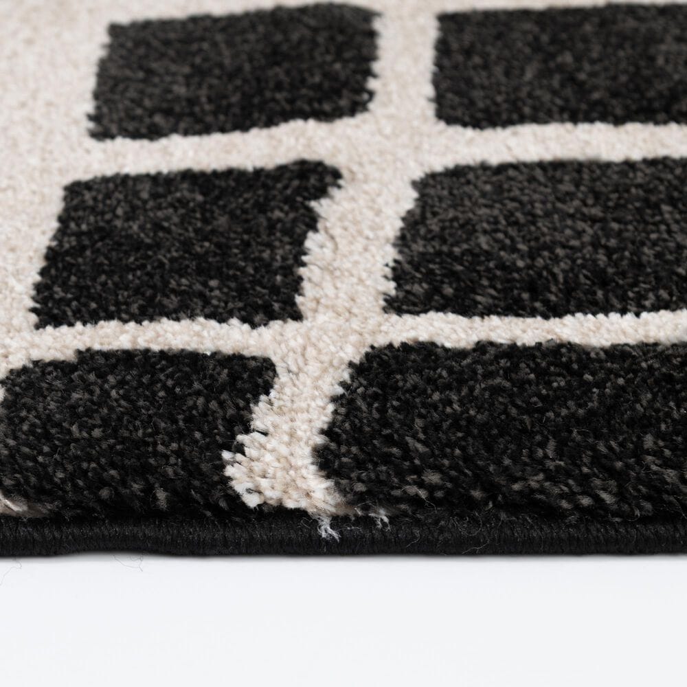 Central Oriental Oklahoma Titon Iron and White Sand 5' x 7'3" Area Rug, , large