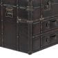 Maple and Jade Vintage 2-Drawer Coffee Table with Buckle Hinged Top in Hickory Brown, , large