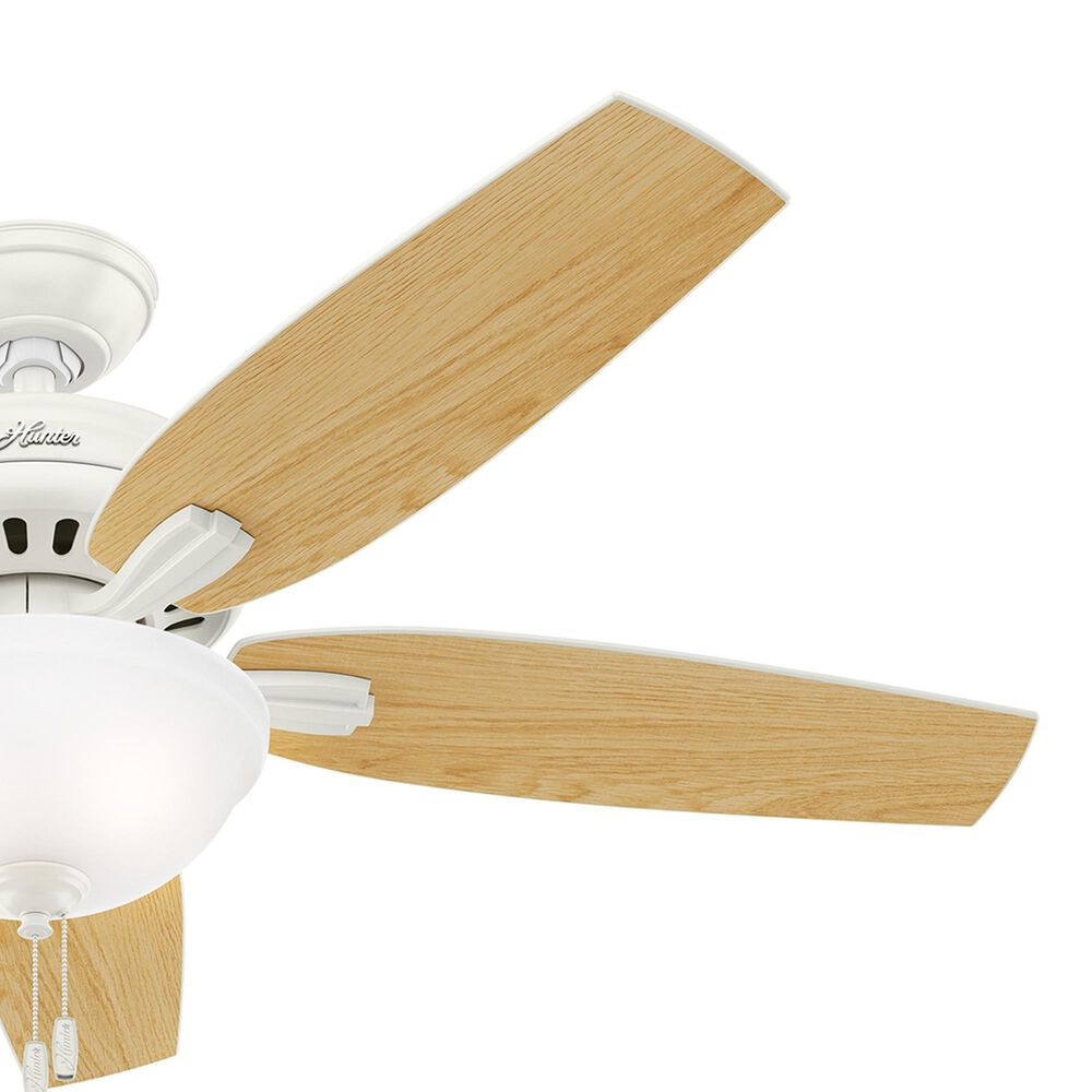 Hunter Newsome 52&quot; Ceiling Fan with Lights in Fresh White, , large