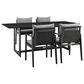 Blue River Grand 5-Piece Rectangular Patio Dining Table Set in Black - Table Only, , large