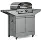 Tytus Emberwood Grill and Prep Cart with Gas Tabletop Pizza Oven in Gunmetal Gray, , large