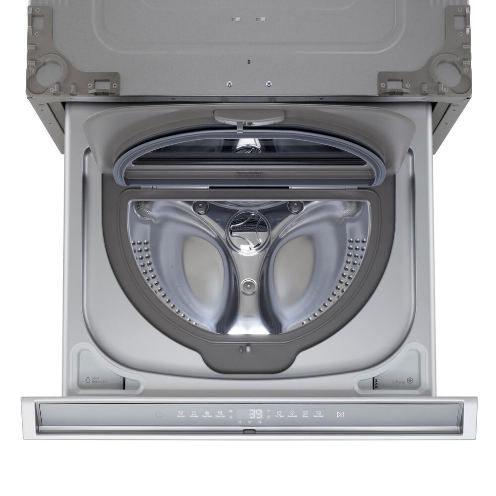 LG 29&quot; 1.0 Cu. Ft. SideKick Pedestal Washer in Brushed Platinum Steel, , large