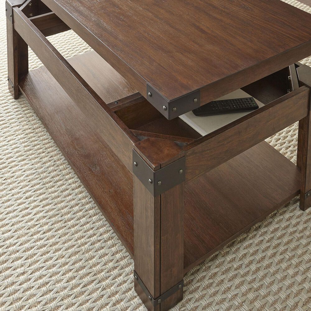 Steve Silver Arusha Lift-Top Cocktail Table in Medium Cherry, , large