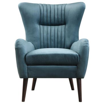Uttermost Dax Accent Chair in Teal Blue Velvet, , large