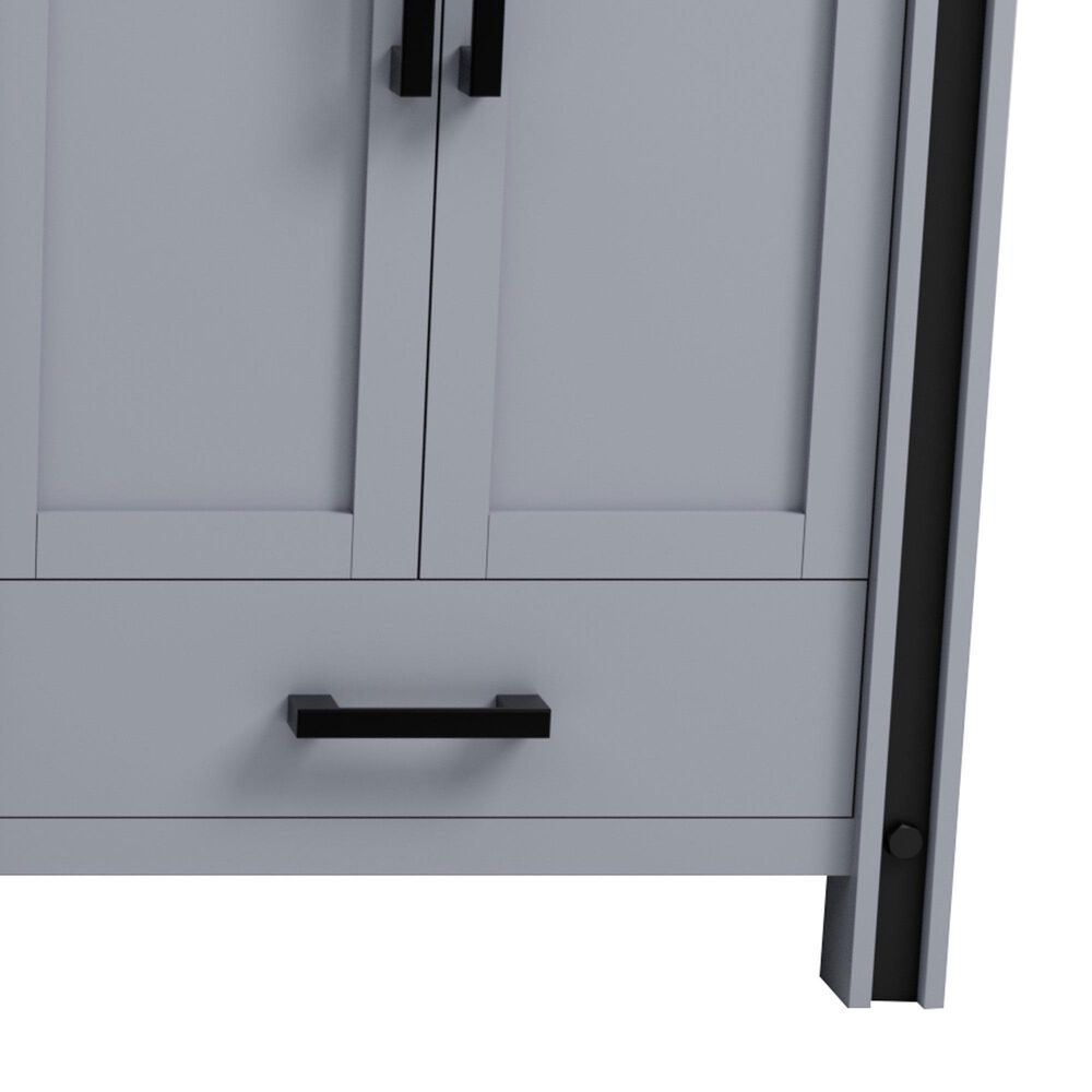 Lexora Home Ziva 72" Double Bathroom Vanity in Dark Grey with 2 cm White Quartz Top and Rectangular Sinks, , large