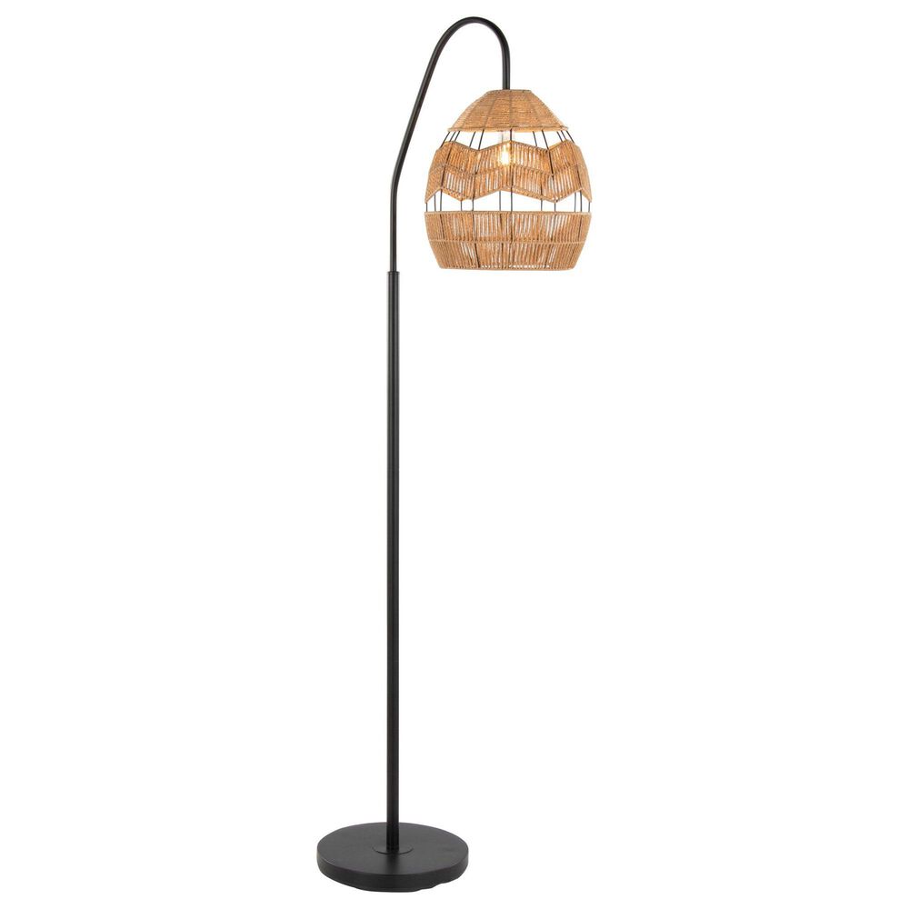 Grandview Gallery Congo Metal Floor Lamp in Matte Black, , large