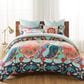 Levtex Jules 2-Piece Twin Duvet Cover Set in Teal, Orange, Yellow, Green, Blue, Red and Navy, , large