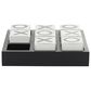 Maple and Jade 4" x 14" Tic Tac Toe Game Set in Black and White, , large