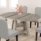 GARVEE 59" Oval Dining Table with Leaf in Light Ivory Gray - Table Only, , large