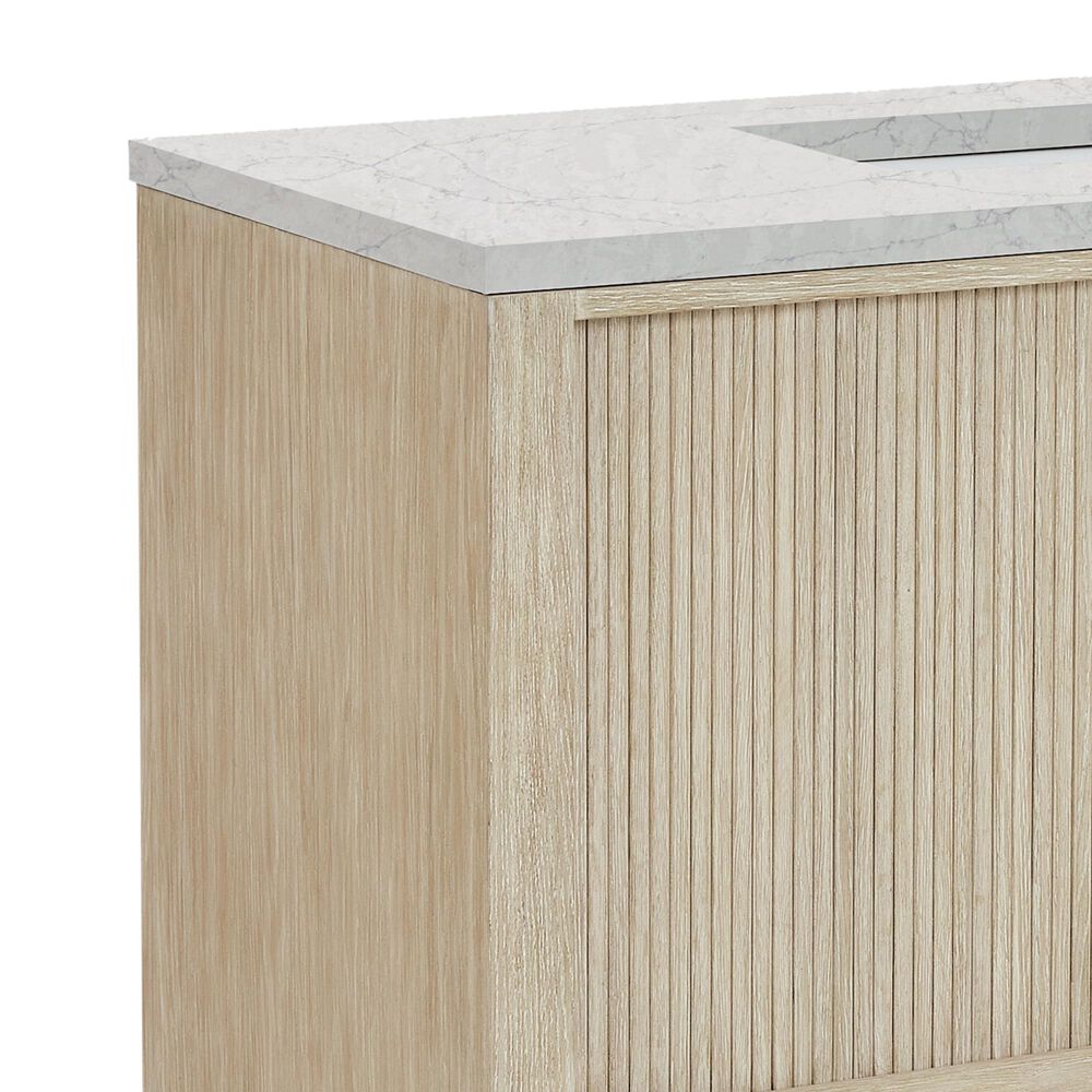 James Martin Vanities Marigot Single 48&quot; Single Vanity in Sun-washed Oak with 3 cm Eternal Jasmine Pearl Quartz Top, , large