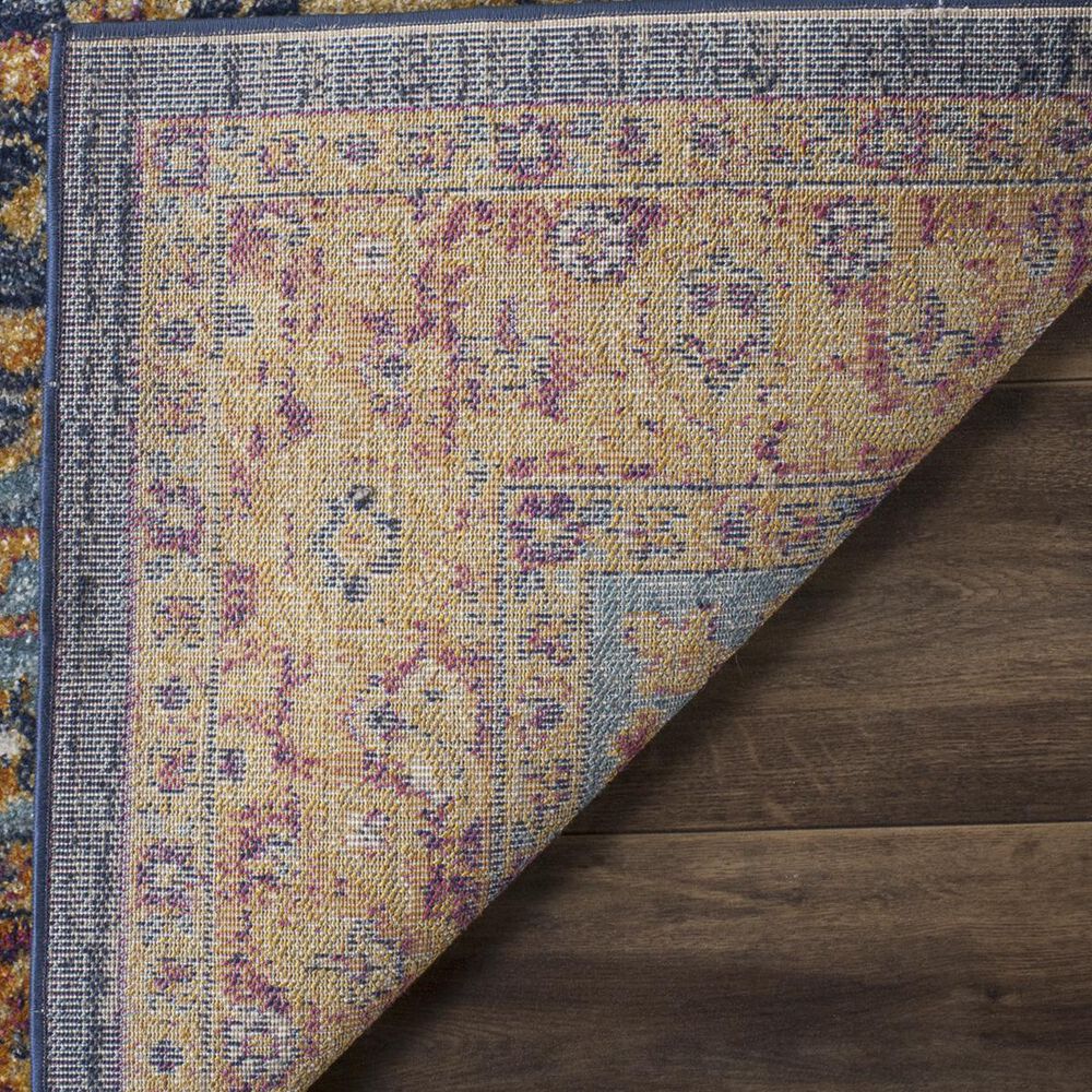 Safavieh Evoke EVK275C 5&#39;1&quot; Square Blue and Orange Area Rug, , large