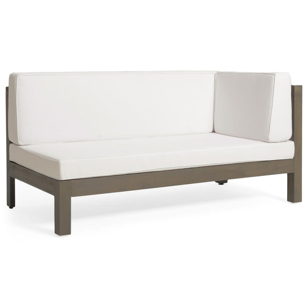 Hearth and Haven Brava 4-Piece Outdoor Sectional Set in White, , large