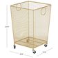 Maple and Jade Laundry Storage Cart with Ring Handles in Matte Gold, , large