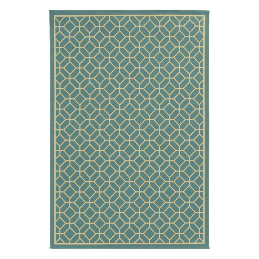 Oriental Weavers Riviera 4771E 7"10" x 10"10" Blue Area Rug, , large