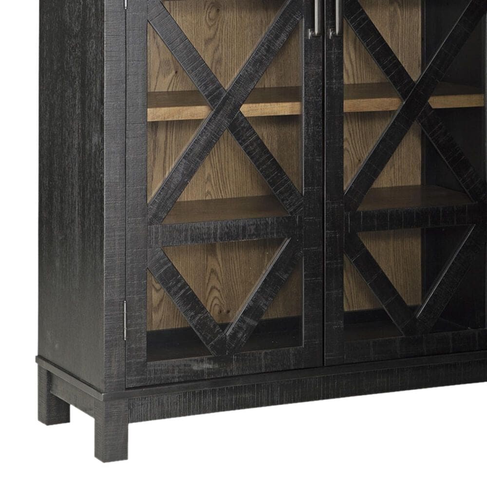 Ashley Christop Accent Cabinet in Black and Natural Brown, , large
