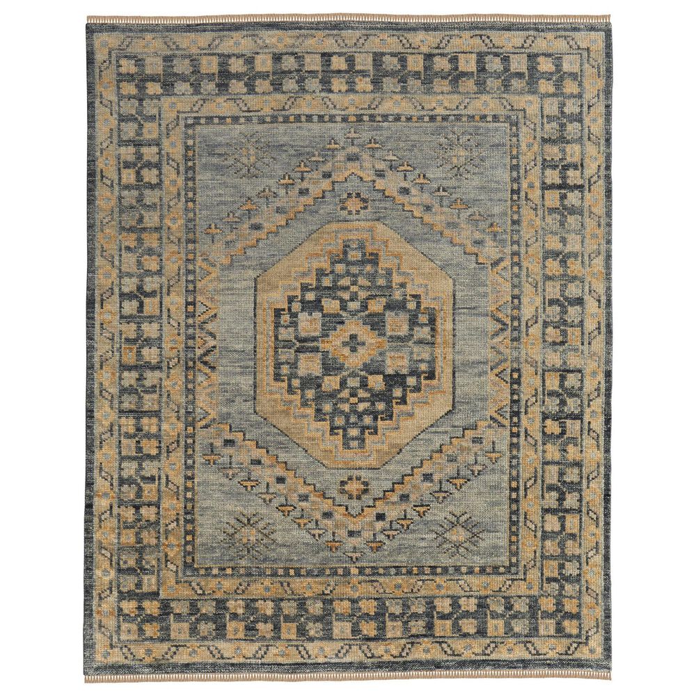 Feizy Fillmore 2" x 3" Blue and Charcoal Area Rug, , large