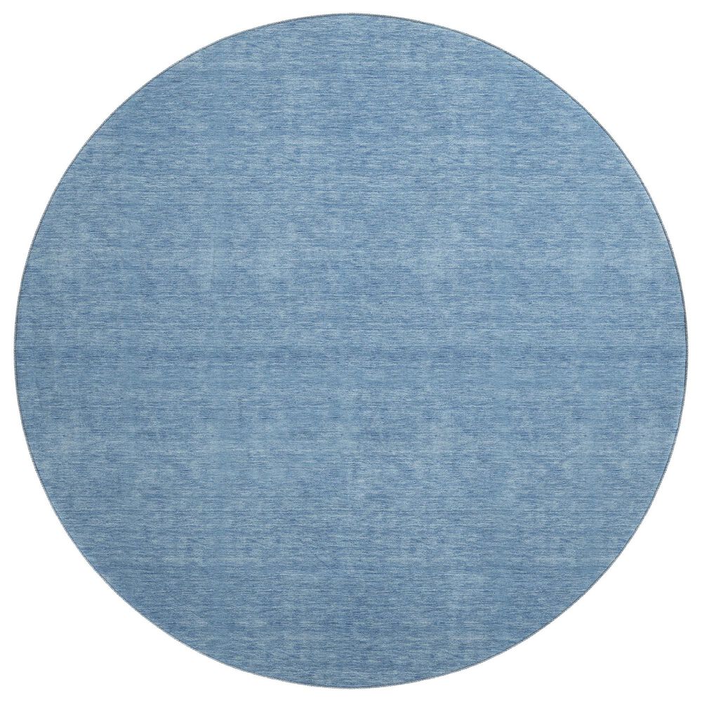 Dalyn Rug Company Soft Essentials Solid Denim 8" Round Area Rug, , large