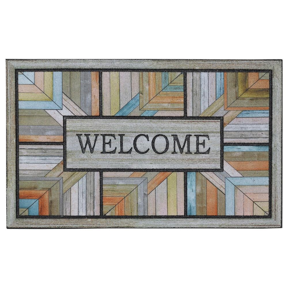 Karastan Doorscapes 1"6" x 2"6" Brown Door Mat, , large