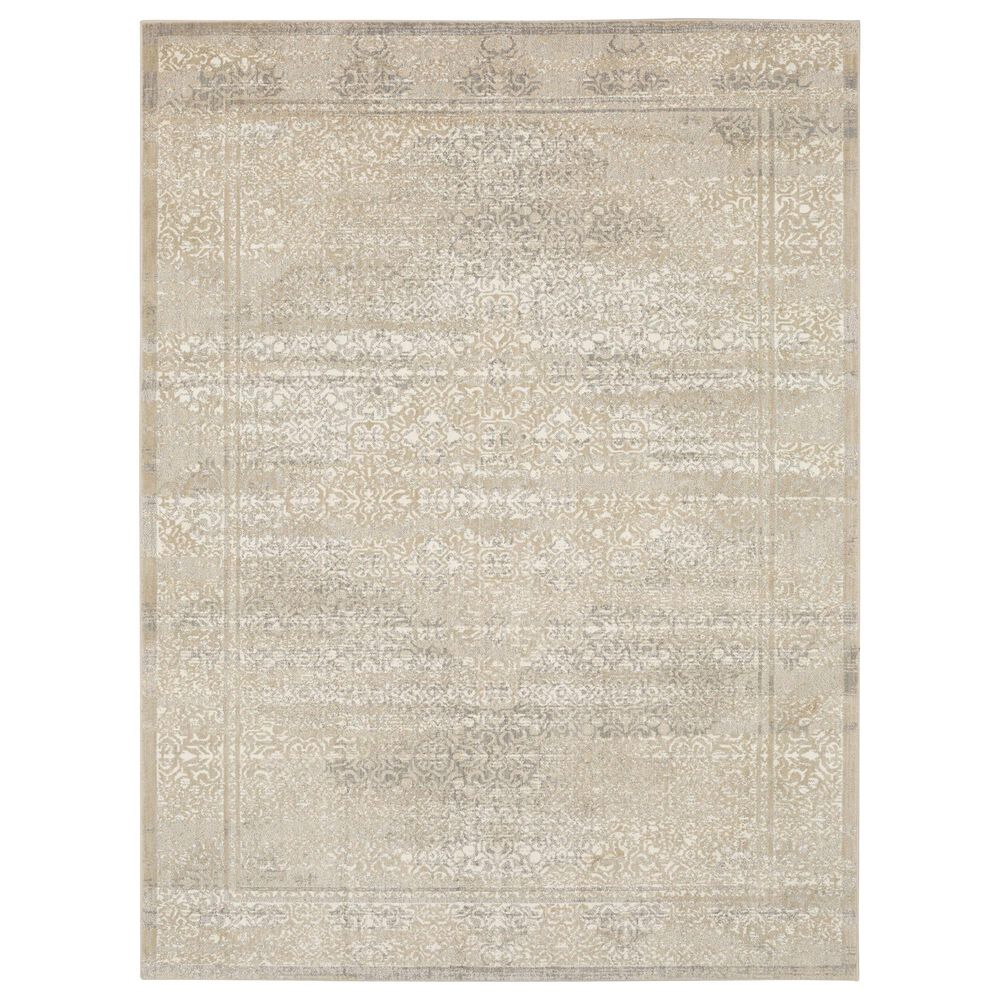 Karastan Zephyr Cella 92120-70044 5"3" x 7"10" Alabaster Area Rug, , large