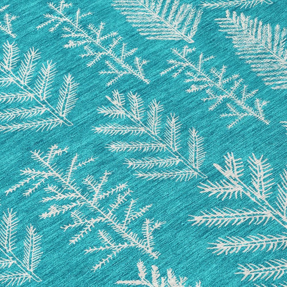 Dalyn Rug Company Wonderland WN21 2&#39;3&quot; x 7&#39;6&quot; Teal Indoor/Outdoor Runner, , large
