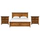 A-America Bandalier King Bed with Two Nightstands in Warm Russet, , large