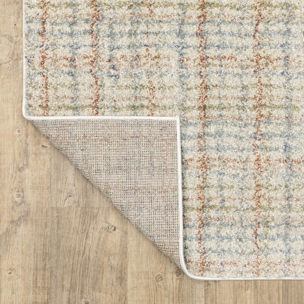 ROW by Oriental Weavers Gemma Plaid Blue and Rust 7'10" x 10' Area Rug, , large