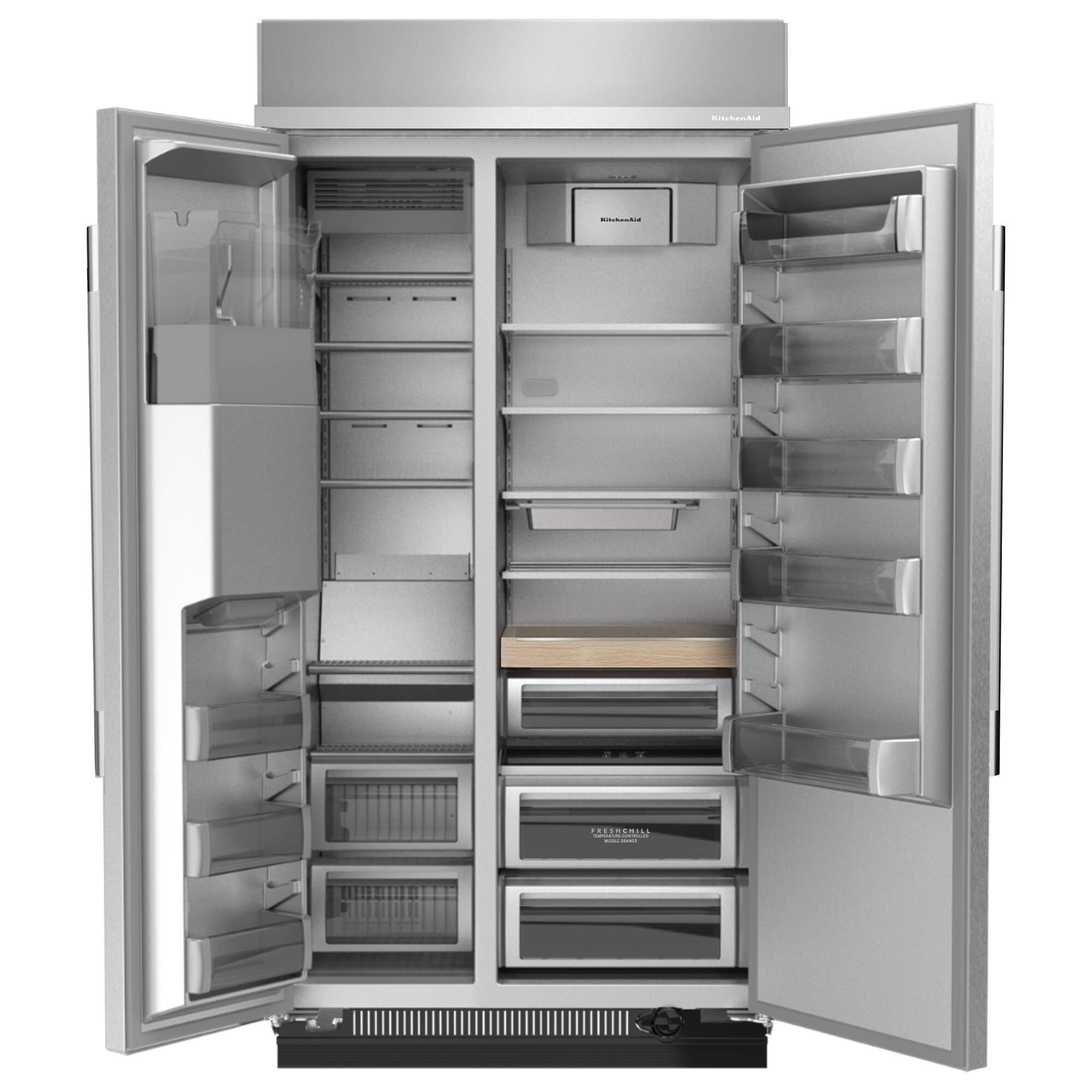 KitchenAid 25.1 Cu. Ft. Built-In Side-by-Side Refrigerator with