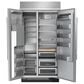 KitchenAid 25.1 Cu. Ft. Built-In Side-by-Side Refrigerator with Exterior Water and Ice Dispenser in PrintShield Stainless Steel, , large