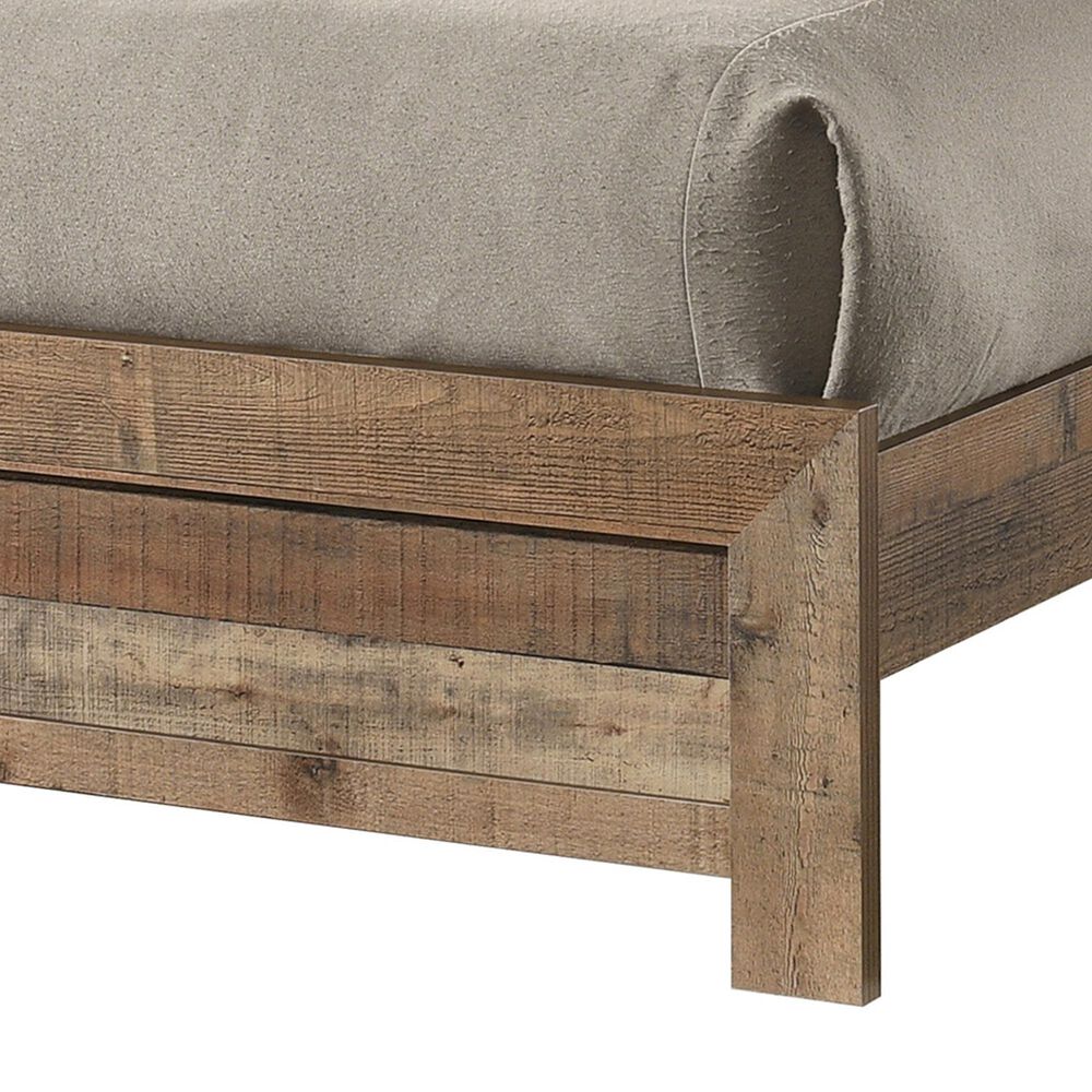 Crown Mark Elmer Queen Panel Bed in Rustic Brown, , large