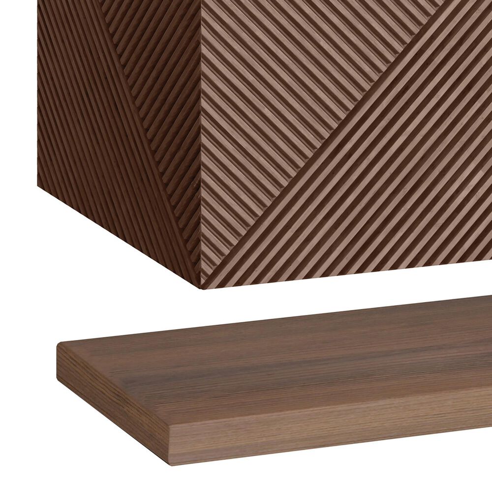 James Martin Vanities Marcello 36" Wall Mounted Single Bathroom Vanity in Chestnut with 3 cm Parisien Bleu Quartz Top and Rectangular Sink, , large
