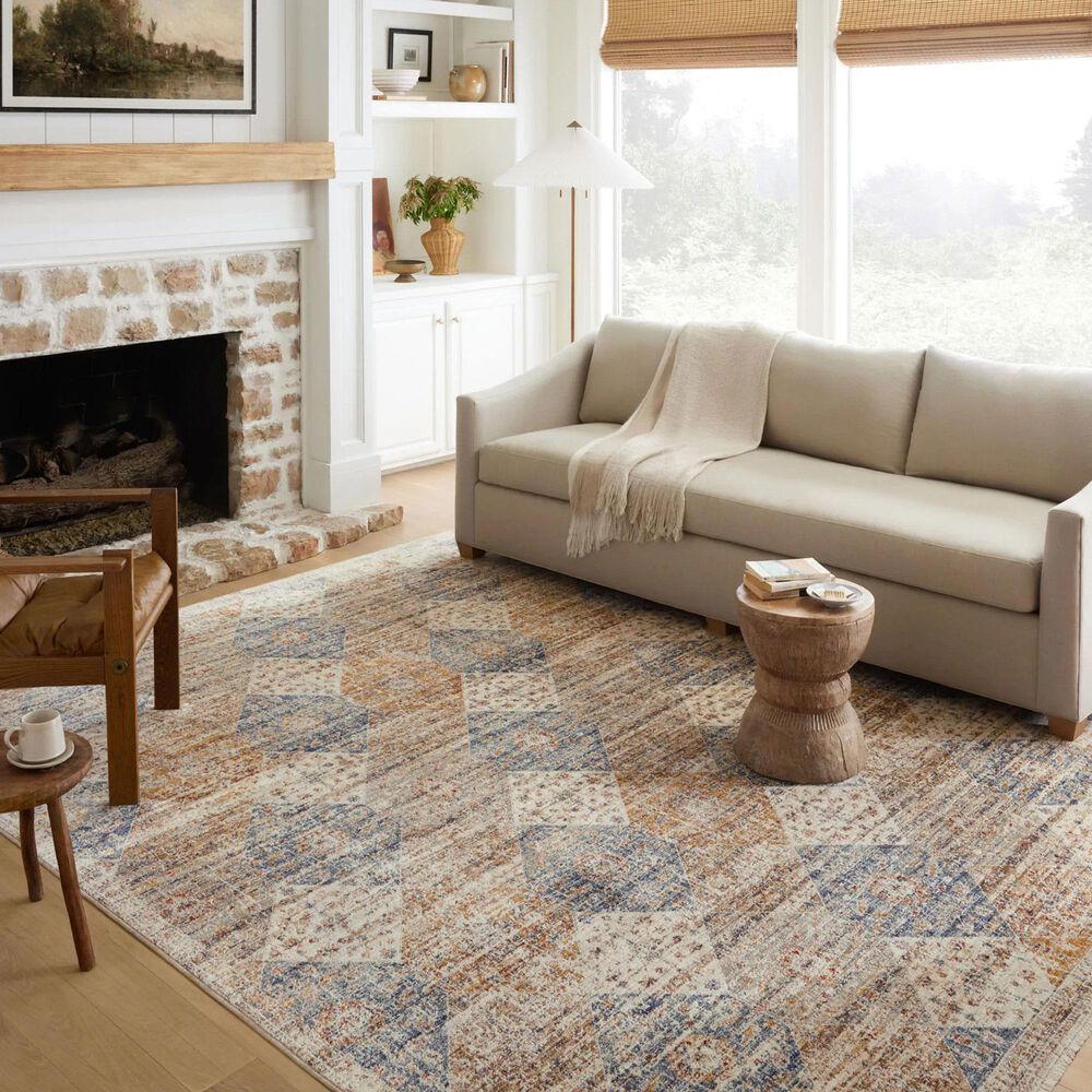 Loloi II Sorrento 5&#39;3&quot; x 7&#39;6&quot; Ivory and Multicolor Area Rug, , large