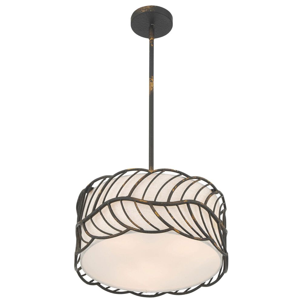 Golden Lighting Simbolo 3-Light Pendant in Antique Black, , large