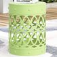 Hearth and Haven Outdoor Side Table with Overlapping Circle Design in Green, , large