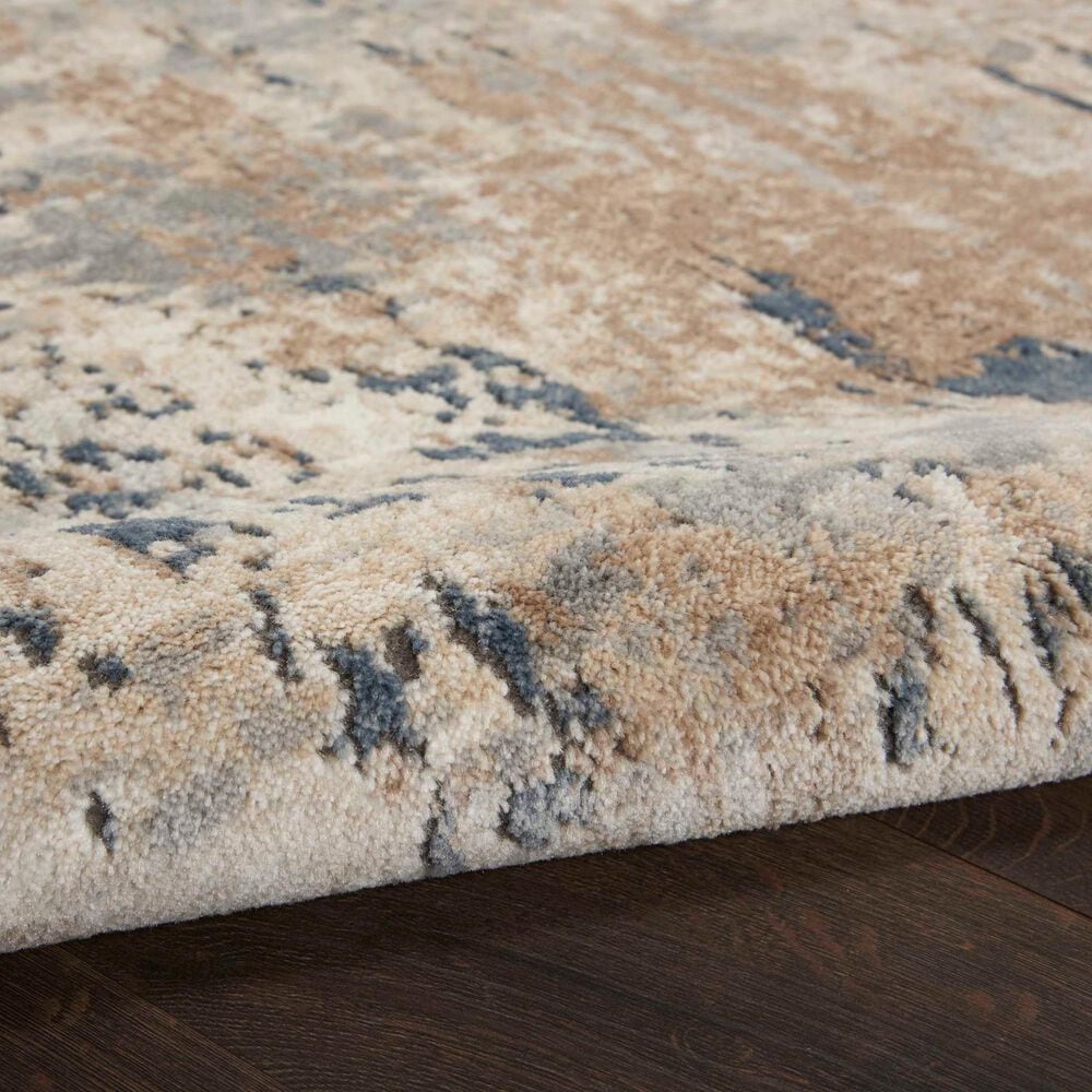 Nourison Quarry QUA01 5&#39;3&quot; x 7&#39;3&quot; Beige and Grey Area Rug, , large