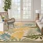 Nourison Aloha Nature 5"3" x 7"5" Green and Multicolor Indoor/Outdoor Area Rug, , large