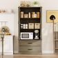 GARVEE 65" Kitchen Pantry Cabinet in Gray, , large