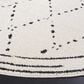 Safavieh Melody MEL102A 6"7" Round Ivory and Black Area Rug, , large
