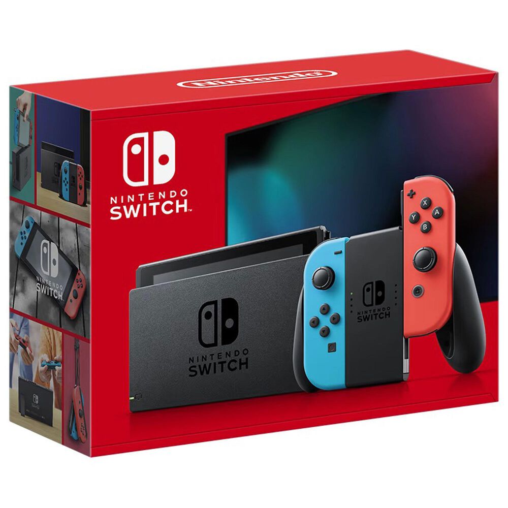 Nintendo Switch with Neon Blue and Neon Red Joy-Con, , large