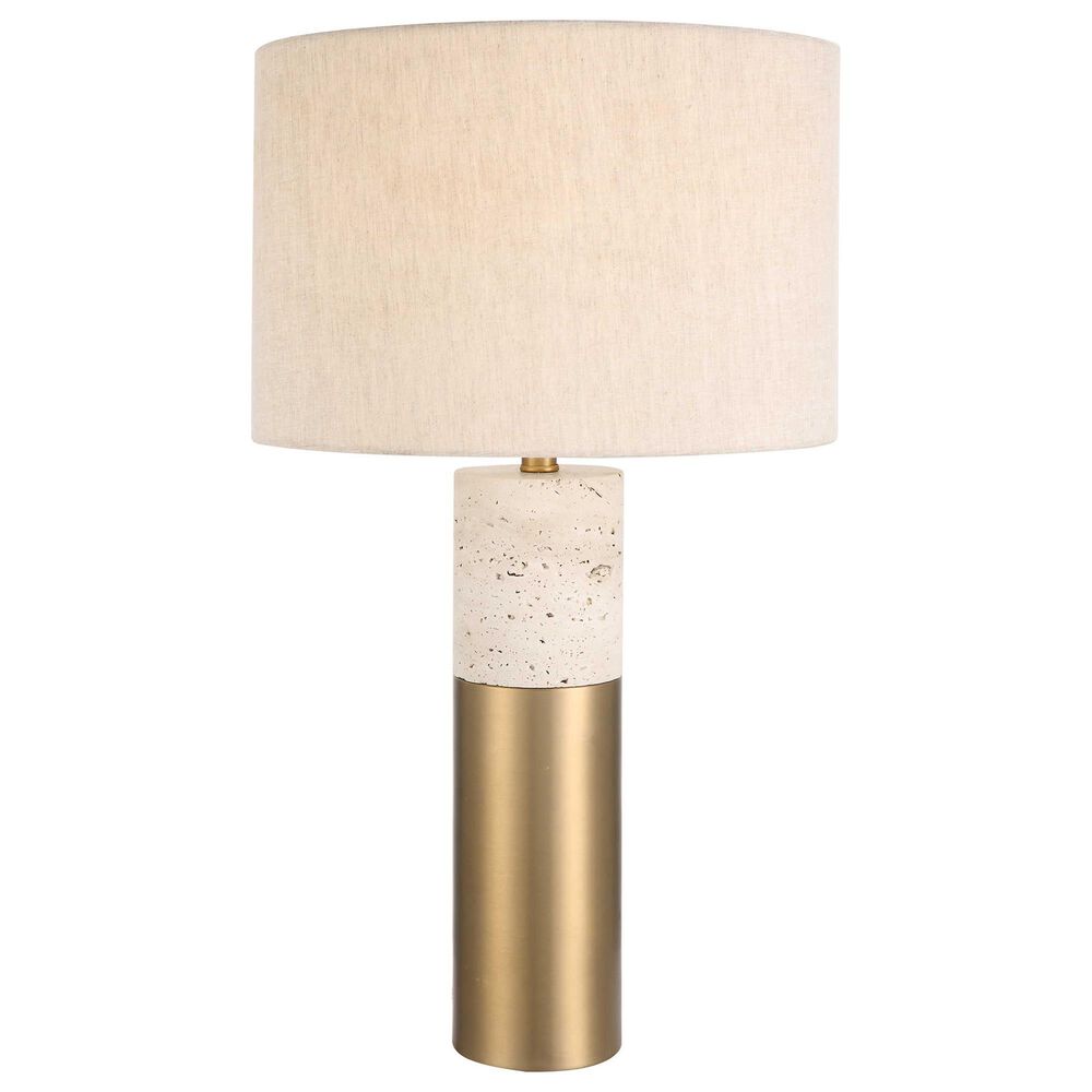 Uttermost Gravitas Table Lamp in Brushed Brass and Ivory, , large