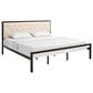Modway Mia Beige Fabric Upholstered King Platform Bed in Brown, , large