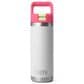 YETI Rambler 18 Oz Water Bottle with Color-Blocked Straw Cap in Mist, Pink and Grasshopper, , large