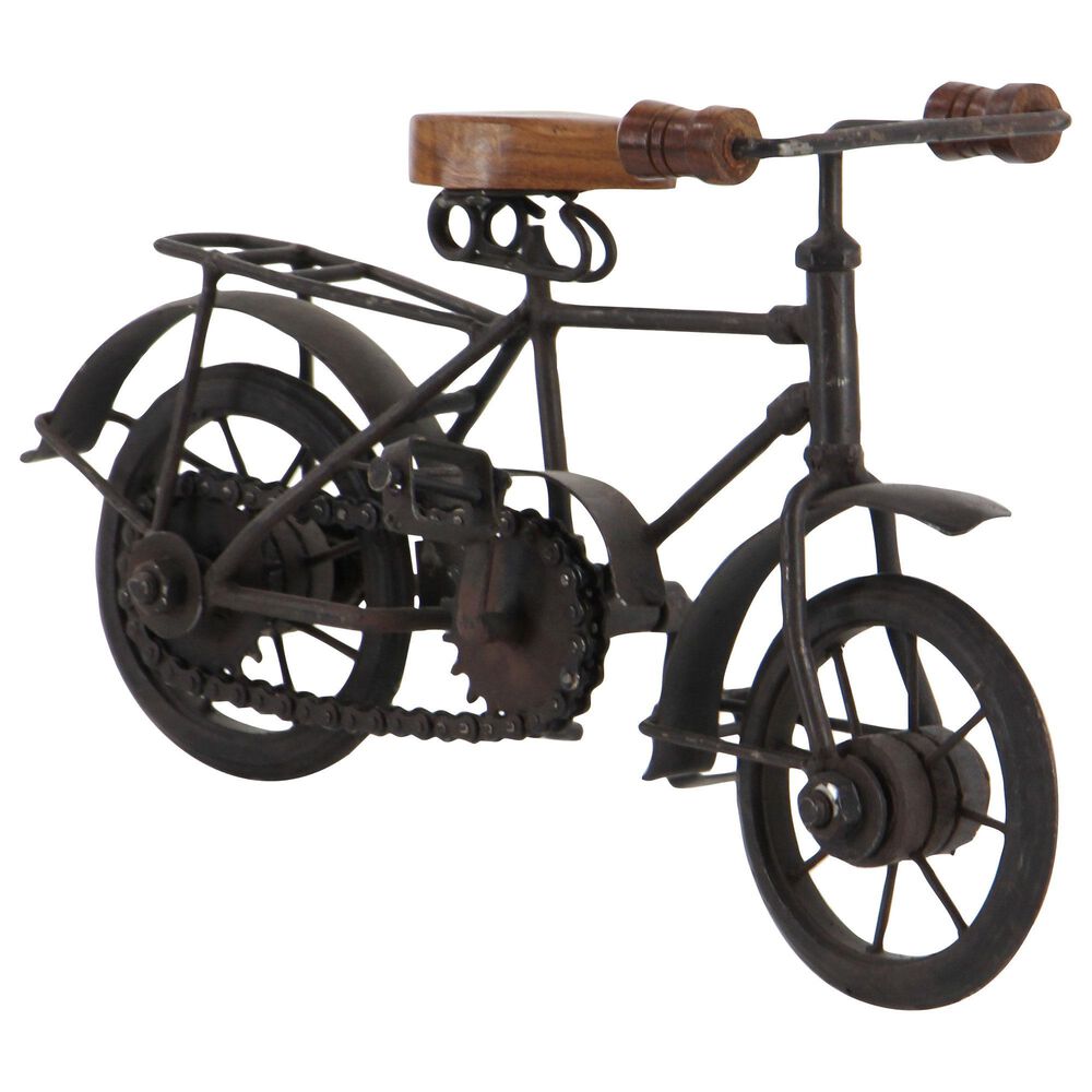 Maple and Jade Bicycle Sculptures in Black and Dark Brown &#40;Set of 2&#41;, , large