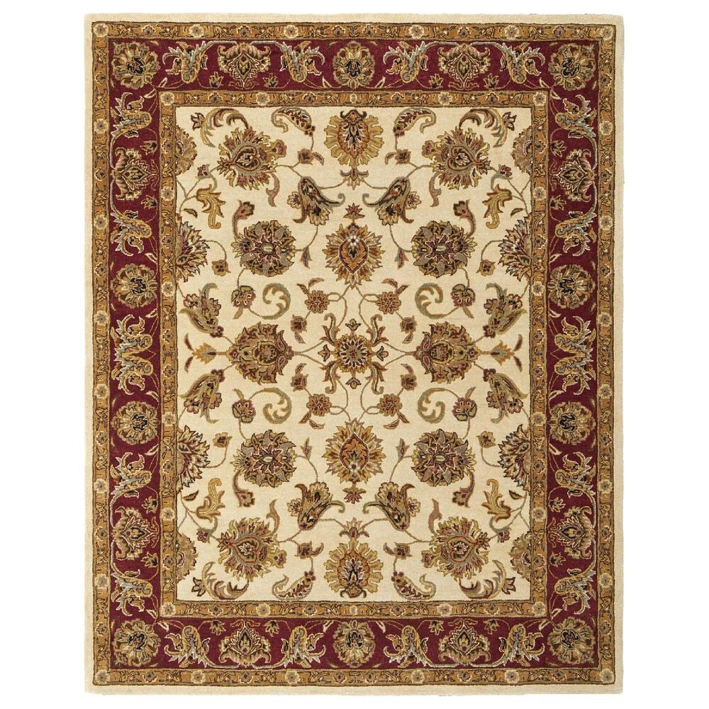 Feizy Rugs Wagner Ivory and Red 5" x 8" Area Rug, , large