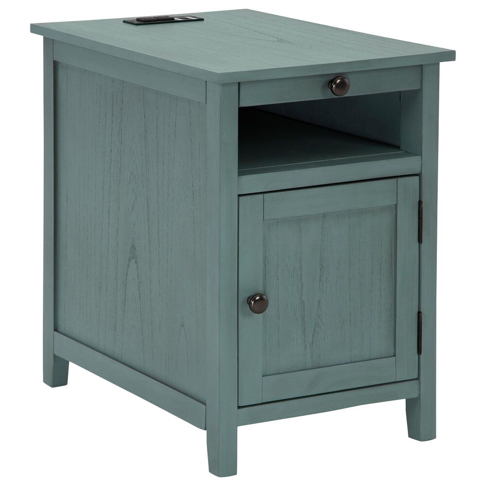Ashley Treytown Chairside End Table in Teal, , large
