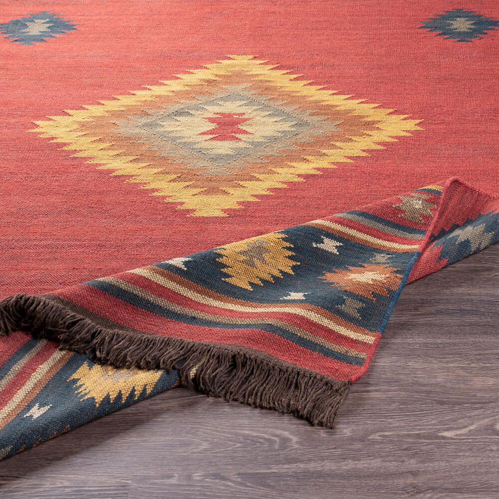 Surya Jewel Tone 9&#39; x 13&#39; Rust, Dark Blue, Charcoal, Camel, Tan, Olive and Brown Area Rug, , large
