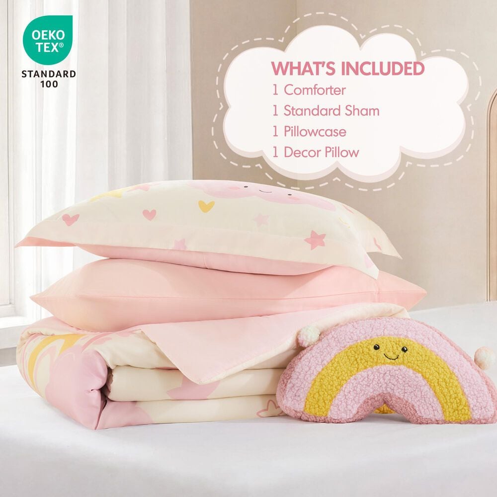 Hampton Park Sunshine 4-Piece Twin/Twin XL Comforter Set in Pink, , large