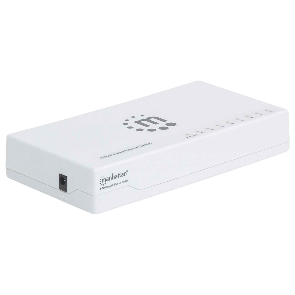 Manhattan 8-Port Desktop Gigabit Ethernet Switch in White, , large