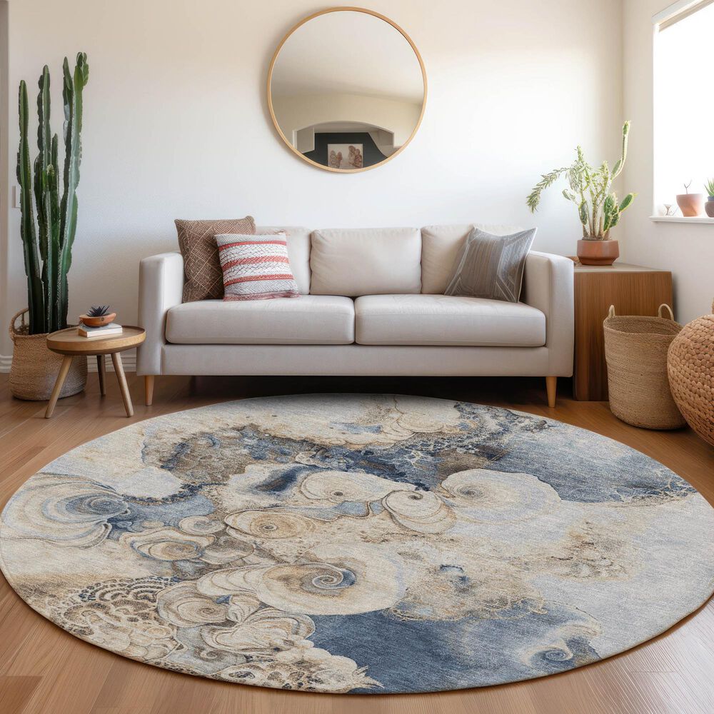 Dalyn Rug Company Odyssey OY389 Denim 8&#39; Round Area Rug, , large