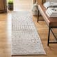 Safavieh Tulum TUL270A 2" x 11" Ivory and Grey Runner, , large