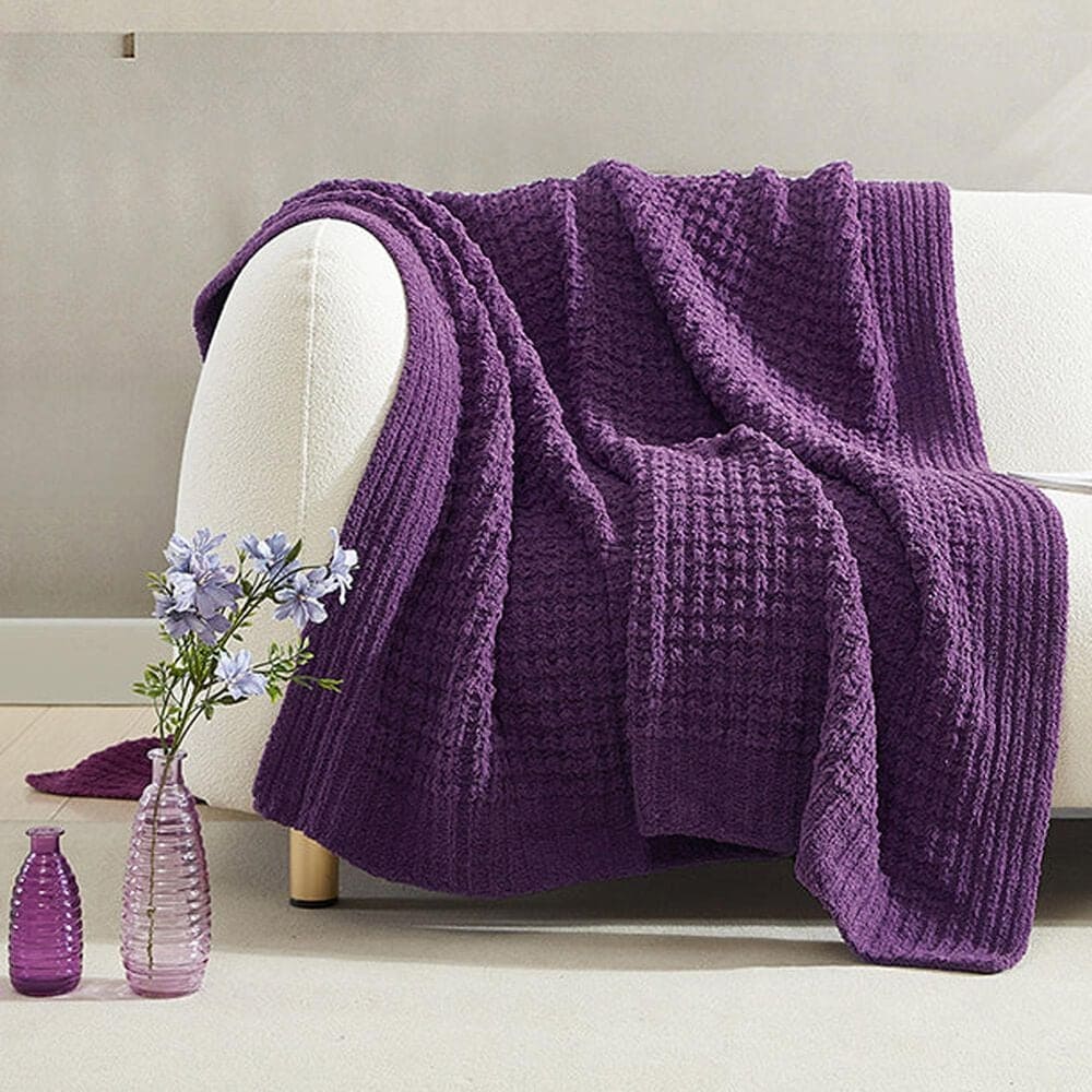 Sunday Citizen Waffle 52&quot; x 75&quot; Lightweight Throw in Grape, , large